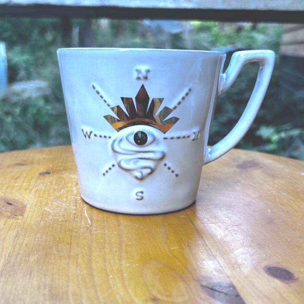Vintage Anniversary Mug 12oz Celestial Compass Siren Evil Eye Gem Starbucks